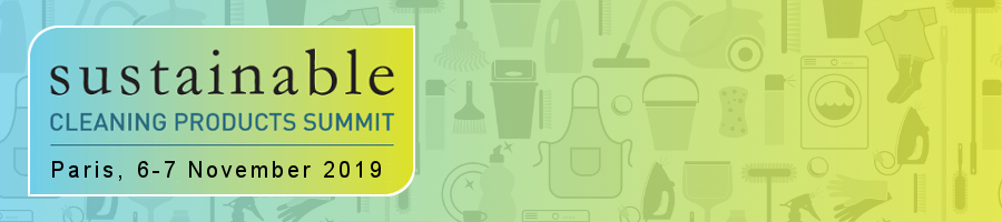 Sustainable Cleaning Products Summit header and logo